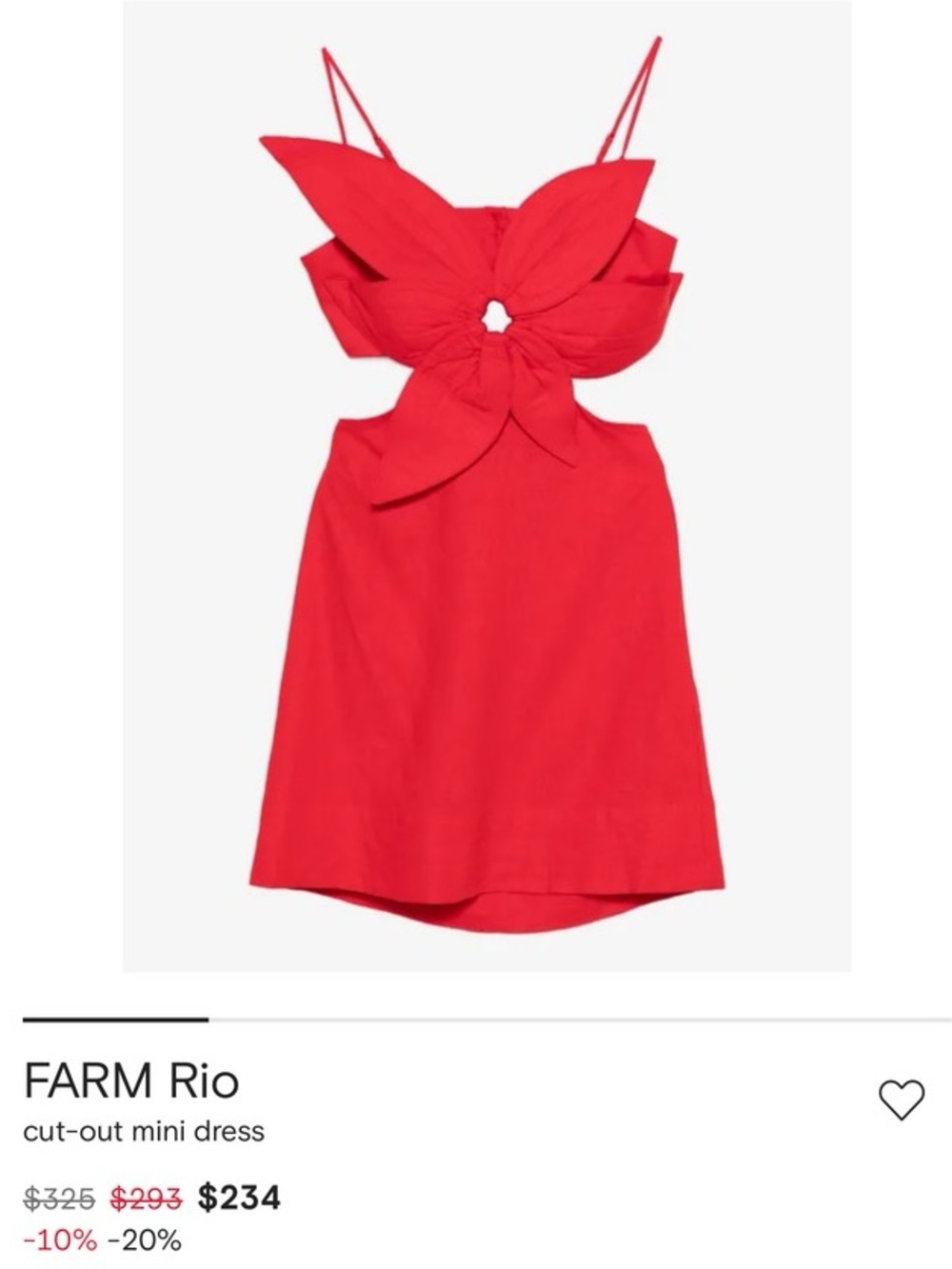 FARM Rio Cut-Out Mini Dress - Picture 6 of 11